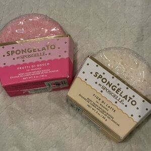 Spongelle Spongelato Pink and Cream Body Wash Infused Buffers